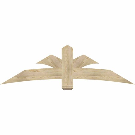 Ekena Millwork Davenport Rough Sawn Timber Gable Bracket, Douglas Fir, 72"W x 21"H x 2"D x 6"F, 7/12 Pitch GBW072X21X0206DAV00RDF